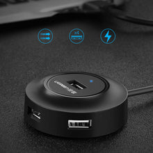 Заредете изображение във визуализатора на галерията – Ugreen HUB USB2.0 4x USB-A 480Mbps 1m white (CR106)
