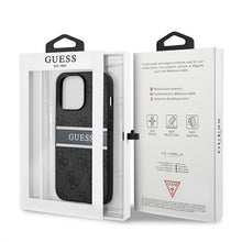 Заредете изображение във визуализатора на галерията – Guess GUHCP13L4GDGR iPhone 13 Pro / 13 6,1" szary/grey hardcase 4G Stripe - TopMag
