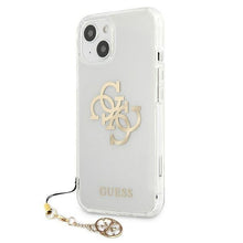 Заредете изображение във визуализатора на галерията – Guess GUHCP13SKS4GGO iPhone 13 mini 5,4" Transparent hardcase 4G Gold Charms Collection - TopMag
