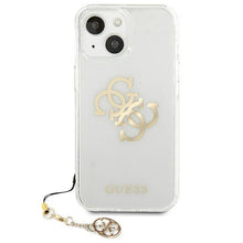 Заредете изображение във визуализатора на галерията – Guess GUHCP13SKS4GGO iPhone 13 mini 5,4" Transparent hardcase 4G Gold Charms Collection - TopMag

