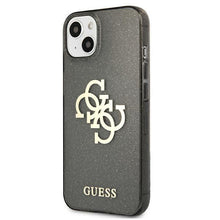 Заредете изображение във визуализатора на галерията – Guess GUHCP13SPCUGL4GBK iPhone 13 mini 5,4" czarny/black hard case Glitter 4G Big Logo - TopMag
