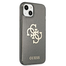 Заредете изображение във визуализатора на галерията – Guess GUHCP13SPCUGL4GBK iPhone 13 mini 5,4" czarny/black hard case Glitter 4G Big Logo - TopMag
