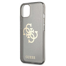 Заредете изображение във визуализатора на галерията – Guess GUHCP13SPCUGL4GBK iPhone 13 mini 5,4" czarny/black hard case Glitter 4G Big Logo - TopMag
