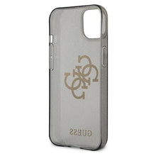 Заредете изображение във визуализатора на галерията – Guess GUHCP13SPCUGL4GBK iPhone 13 mini 5,4" czarny/black hard case Glitter 4G Big Logo - TopMag
