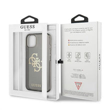 Заредете изображение във визуализатора на галерията – Guess GUHCP13SPCUGL4GBK iPhone 13 mini 5,4" czarny/black hard case Glitter 4G Big Logo - TopMag
