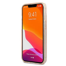 Заредете изображение във визуализатора на галерията – Guess GUHCP13SPCUGL4GGO iPhone 13 mini 5,4" złoty/gold hard case Glitter 4G Big Logo - TopMag
