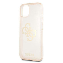 Заредете изображение във визуализатора на галерията – Guess GUHCP13SPCUGL4GGO iPhone 13 mini 5,4" złoty/gold hard case Glitter 4G Big Logo - TopMag
