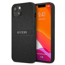 Заредете изображение във визуализатора на галерията – Guess GUHCP13SPSASBBK iPhone 13 mini 5,4" czarny/black Saffiano Strap - TopMag
