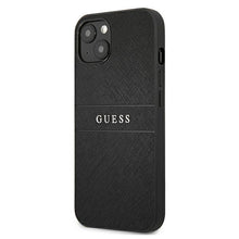 Заредете изображение във визуализатора на галерията – Guess GUHCP13SPSASBBK iPhone 13 mini 5,4" czarny/black Saffiano Strap - TopMag
