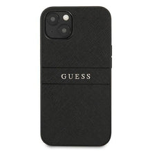 Заредете изображение във визуализатора на галерията – Guess GUHCP13SPSASBBK iPhone 13 mini 5,4" czarny/black Saffiano Strap - TopMag
