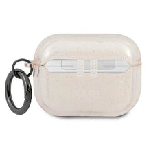 Заредете изображение във визуализатора на галерията – Karl Lagerfeld KLAPUKHGD AirPods Pro cover złoty/gold Glitter Karl`s Head - TopMag
