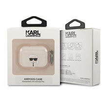 Заредете изображение във визуализатора на галерията – Karl Lagerfeld KLAPUKHGD AirPods Pro cover złoty/gold Glitter Karl`s Head - TopMag
