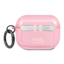 Заредете изображение във визуализатора на галерията – Karl Lagerfeld KLAPUKHGP AirPods Pro cover różowy/pink Glitter Karl`s Head - TopMag
