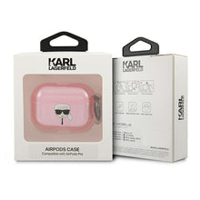 Заредете изображение във визуализатора на галерията – Karl Lagerfeld KLAPUKHGP AirPods Pro cover różowy/pink Glitter Karl`s Head - TopMag
