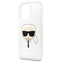 Заредете изображение във визуализатора на галерията – Karl Lagerfeld KLHCP13LKHTUGLS iPhone 13 Pro / 13 6,1" srebrny/silver hardcase Glitter Karl`s Head - TopMag
