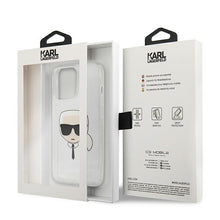 Заредете изображение във визуализатора на галерията – Karl Lagerfeld KLHCP13LKHTUGLS iPhone 13 Pro / 13 6,1" srebrny/silver hardcase Glitter Karl`s Head - TopMag
