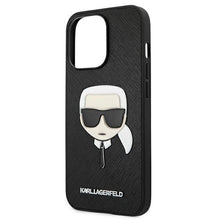 Заредете изображение във визуализатора на галерията – Karl Lagerfeld KLHCP13LSAKHBK iPhone 13 Pro / 13 6,1" czarny/black hardcase Saffiano Ikonik Karl`s Head - TopMag
