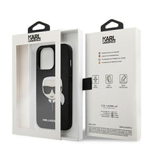 Заредете изображение във визуализатора на галерията – Karl Lagerfeld KLHCP13LSAKHBK iPhone 13 Pro / 13 6,1" czarny/black hardcase Saffiano Ikonik Karl`s Head - TopMag
