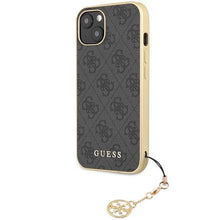 Заредете изображение във визуализатора на галерията – Guess GUHCP14SGF4GGR iPhone 14 6.1" grey/grey hardcase 4G Charms Collection
