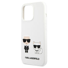 Заредете изображение във визуализатора на галерията – Karl Lagerfeld KLHCP13LSSKCW iPhone 13 Pro / 13 6,1" hardcase biały/white Silicone Karl &amp; Choupette - TopMag

