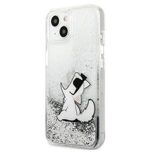 Заредете изображение във визуализатора на галерията – Karl Lagerfeld KLHCP13SGCFS iPhone 13 mini 5,4" srebrny/silver hardcase Liquid Glitter Choupette Fun - TopMag
