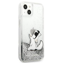 Заредете изображение във визуализатора на галерията – Karl Lagerfeld KLHCP13SGCFS iPhone 13 mini 5,4" srebrny/silver hardcase Liquid Glitter Choupette Fun - TopMag
