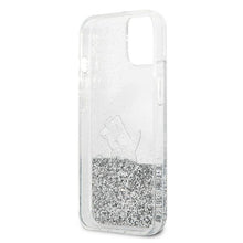 Заредете изображение във визуализатора на галерията – Karl Lagerfeld KLHCP13SGCFS iPhone 13 mini 5,4" srebrny/silver hardcase Liquid Glitter Choupette Fun - TopMag
