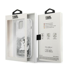Заредете изображение във визуализатора на галерията – Karl Lagerfeld KLHCP13SGCFS iPhone 13 mini 5,4" srebrny/silver hardcase Liquid Glitter Choupette Fun - TopMag
