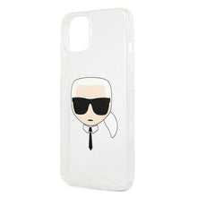 Заредете изображение във визуализатора на галерията – Karl Lagerfeld KLHCP13SKHTUGLS iPhone 13 mini 5,4" srebrny/silver hardcase Glitter Karl`s Head - TopMag
