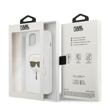 Заредете изображение във визуализатора на галерията – Karl Lagerfeld KLHCP13SKHTUGLS iPhone 13 mini 5,4" srebrny/silver hardcase Glitter Karl`s Head - TopMag
