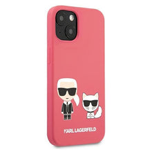 Заредете изображение във визуализатора на галерията – Karl Lagerfeld KLHCP13SSSKCP iPhone 13 mini 5,4" hardcase różowy/pink Silicone Karl &amp; Choupette - TopMag
