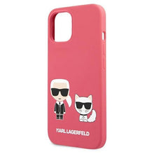 Заредете изображение във визуализатора на галерията – Karl Lagerfeld KLHCP13SSSKCP iPhone 13 mini 5,4" hardcase różowy/pink Silicone Karl &amp; Choupette - TopMag
