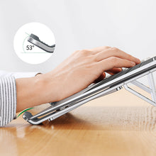 Заредете изображение във визуализатора на галерията – Ugreen foldable adjustable laptop stand silver (LP451) - TopMag
