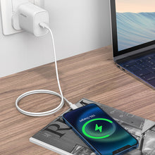 Заредете изображение във визуализатора на галерията – Joyroom Fast USB Type C PD Charger 20W UK Plug White (L-P201) - TopMag
