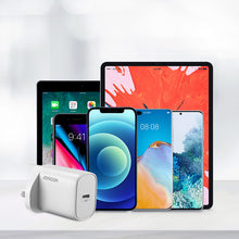Заредете изображение във визуализатора на галерията – Joyroom Fast USB Type C PD Charger 20W UK Plug White (L-P201) - TopMag

