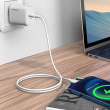 Заредете изображение във визуализатора на галерията – Joyroom Fast USB Type C PD Charger 20W EU Plug White (L-P201) - TopMag
