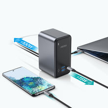 Заредете изображение във визуализатора на галерията – Choetech 15in1 HUB multi-functional USB Type C PD 100W - 4x USB 3.2 Gen1 (USB 3.0) / 4x USB Type C / 3x HDMI 4K / 1x VGA 1080p / 1x RJ45 1Gbps / 1x 3.5 mm mini jack / 1x DC gray (HUB- M21) - TopMag

