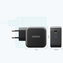 Заредете изображение във визуализатора на галерията – Choetech GaN USB Type C wall charger 61W Power Delivery black (Q6006) - TopMag
