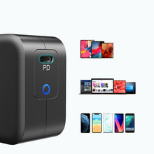 Заредете изображение във визуализатора на галерията – Choetech GaN USB Type C wall charger 61W Power Delivery black (Q6006) - TopMag
