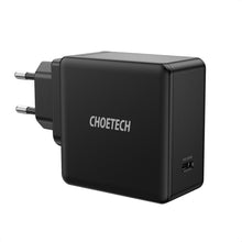 Заредете изображение във визуализатора на галерията – Choetech fast USB Type C wall charger PD 60W 3A black (Q4004-EU) - TopMag
