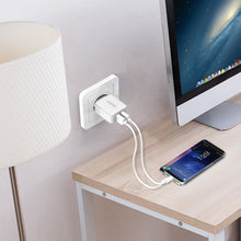 Заредете изображение във визуализатора на галерията – Choetech dual-port charger 2 x USB-A 10W 2A white (C0030) - TopMag
