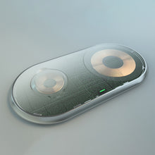 Заредете изображение във визуализатора на галерията – Choetech Qi 2in1 wireless charger for smartphones / Apple Watch with stand (MFI) USB Type C white (T317) - TopMag
