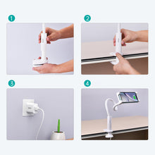 Заредете изображение във визуализатора на галерията – Choetech 2in1 flexible phone holder with wireless charger 10W white (T548-S) - TopMag
