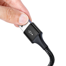 Заредете изображение във визуализатора на галерията – Baseus Rapid 3in1 USB cable - USB Type C / Lightning / micro USB for charging and data transfer (Lightning) 1.2m black (CAJS000001) - TopMag
