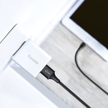 Заредете изображение във визуализатора на галерията – Baseus Rapid 3in1 USB cable - USB Type C / Lightning / micro USB for charging and data transfer (Lightning) 1.2m black (CAJS000001) - TopMag
