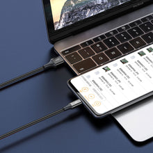 Заредете изображение във визуализатора на галерията – Baseus Rapid 3in1 USB cable - USB Type C / Lightning / micro USB for charging and data transfer (Lightning) 1.2m black (CAJS000001) - TopMag
