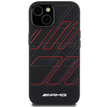 Заредете изображение във визуализатора на галерията – AMG Silicone Large Rhombuses Pattern MagSafe Case for iPhone 15/14/13 - Black
