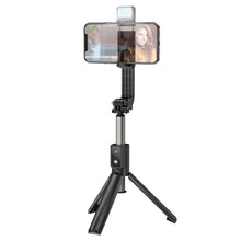 Заредете изображение във визуализатора на галерията – HOCO selfie stick tripod with bluetooth remote control Aluminium Gimbal K15 black
