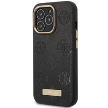 Заредете изображение във визуализатора на галерията – Guess GUHMP14LSAPSTK iPhone 14 Pro 6.1" black/black hardcase Peony Logo Plate MagSafe
