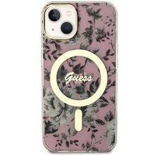 Заредете изображение във визуализатора на галерията – Guess GUHMP14MHCFWSP iPhone 14 Plus 6.7" pink/pink hardcase Flower MagSafe
